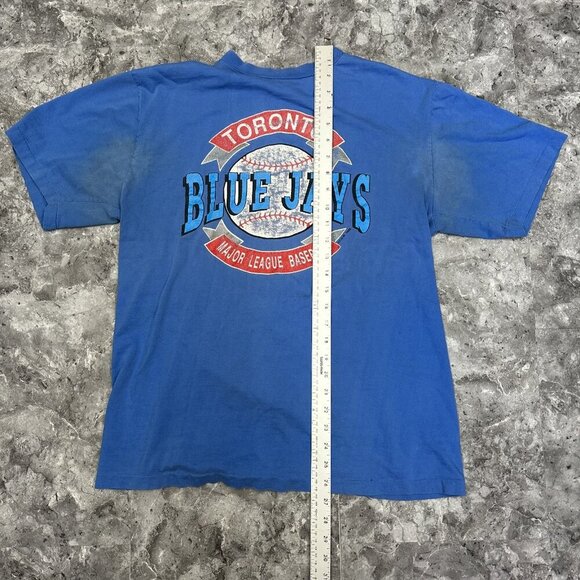 Toronto Blue Jays 1988 Short Sleeve Shirt Single Stitch L Waves Actionwear READ - Picture 8 of 8